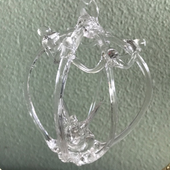 Hand Blown Glass Bird Cage Ornament - Picture 4 of 7